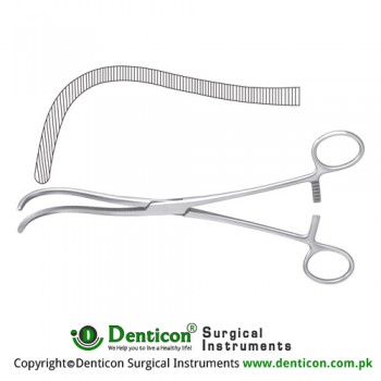 Guyon Kidney Pedicle Clamp Curved Stainless Steel, 24 cm - 9 1/2"